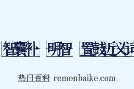 智囊补·明智·置鼓近义词是什么意思的图片